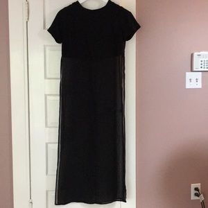 sheer longline blouse